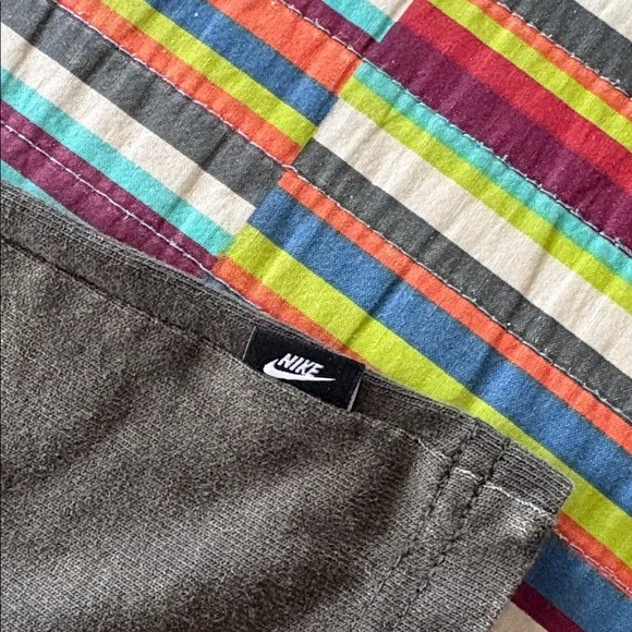 Nike Olive Green Embroidered Swoosh Short Sleeve Tee small loose fit nwt - Picture 13 of 13